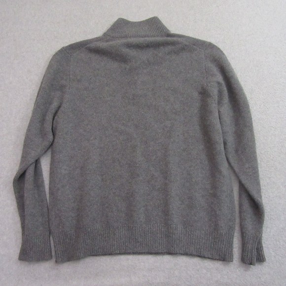 J Crew Mens Sweater Pullover Long Sleeve XXL Gray Lambswool Blend Mock Neck - Picture 4 of 8